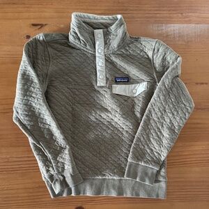 Patagonia, Women's, Organic Cotton, Olive Green, Quilted Snap-T Pullover